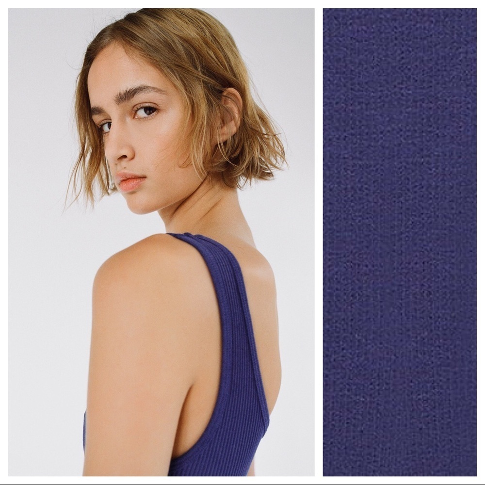 NWT. Zara Limitless Contour Collection Blue Seamless Jumpsuit. Size XS-S. - Picture 2 of 9